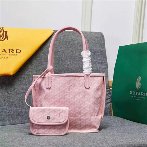 goyard bag grey and pink|Goyard anjou mini tote bag.